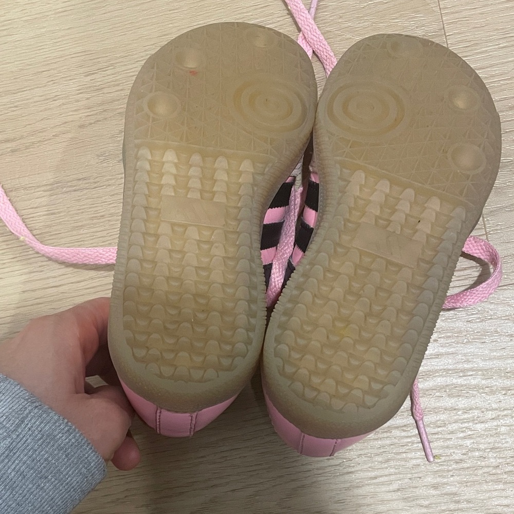 Adidas Kids Pink and Gray Sneakers - Picture 8 of 9